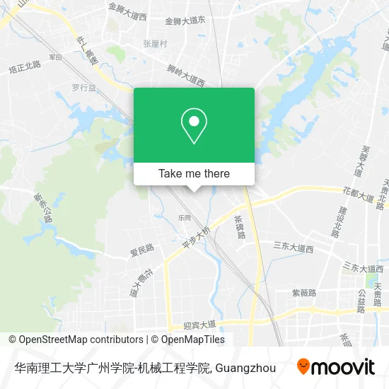 华南理工大学广州学院-机械工程学院 map