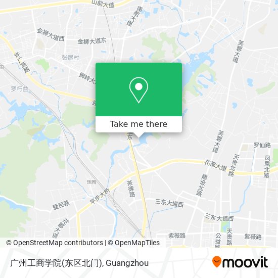 广州工商学院(东区北门) map