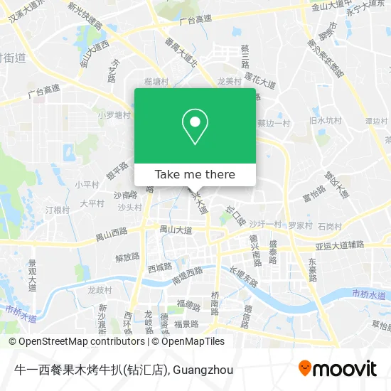 牛一西餐果木烤牛扒(钻汇店) map
