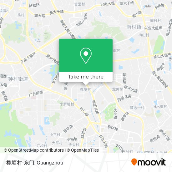 榄塘村-东门 map