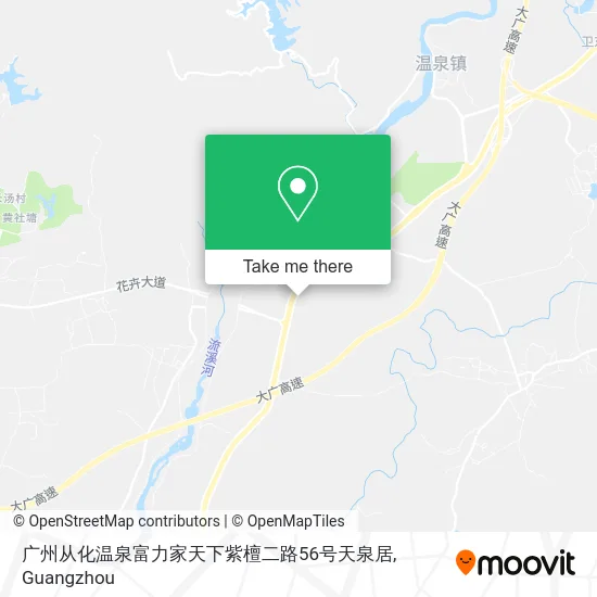 广州从化温泉富力家天下紫檀二路56号天泉居 map