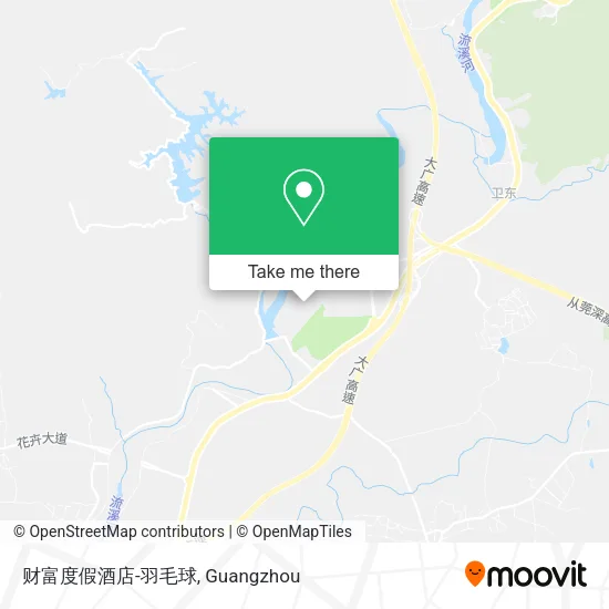 财富度假酒店-羽毛球 map