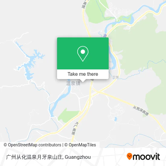 广州从化温泉月牙泉山庄 map