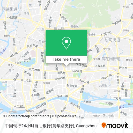 中国银行24小时自助银行(黄华路支行) map