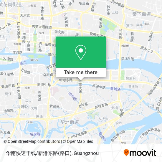 华南快速干线/新港东路(路口) map