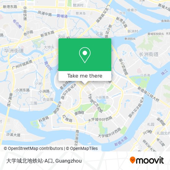 大学城北地铁站-A口 map