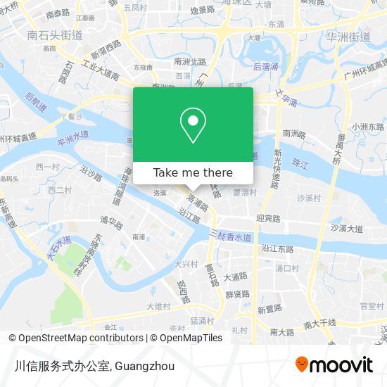 川信服务式办公室 map