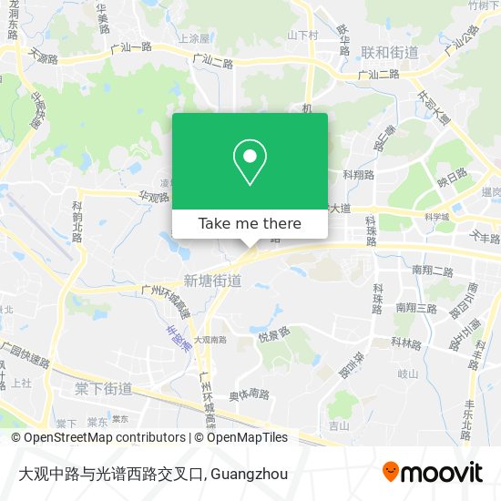 大观中路与光谱西路交叉口 map