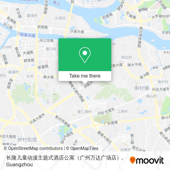 长隆儿童动漫主题式酒店公寓（广州万达广场店） map