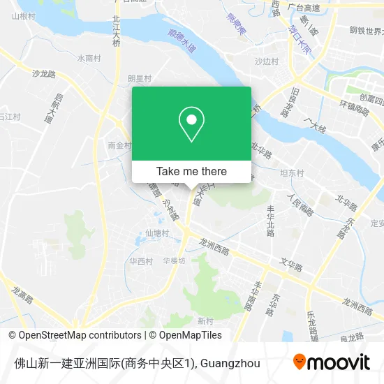 佛山新一建亚洲国际(商务中央区1) map