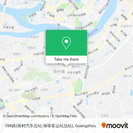788路(南村汽车总站-海珠客运站总站) map
