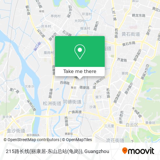 215路长线(丽康居-东山总站(龟岗)) map