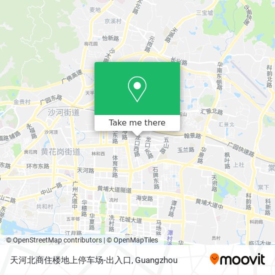 天河北商住楼地上停车场-出入口 map