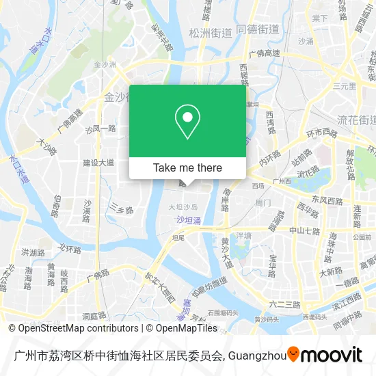 广州市荔湾区桥中街恤海社区居民委员会 map