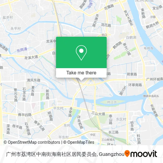 广州市荔湾区中南街海南社区居民委员会 map