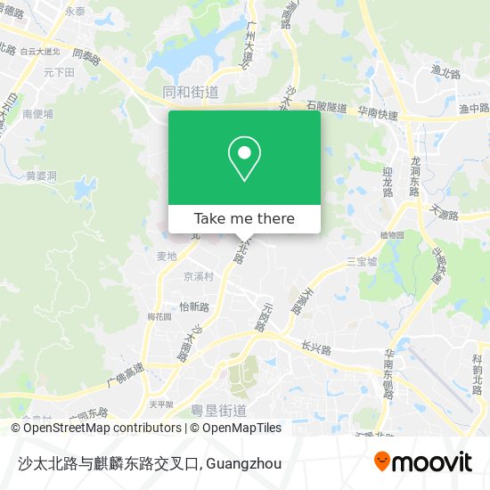 沙太北路与麒麟东路交叉口 map