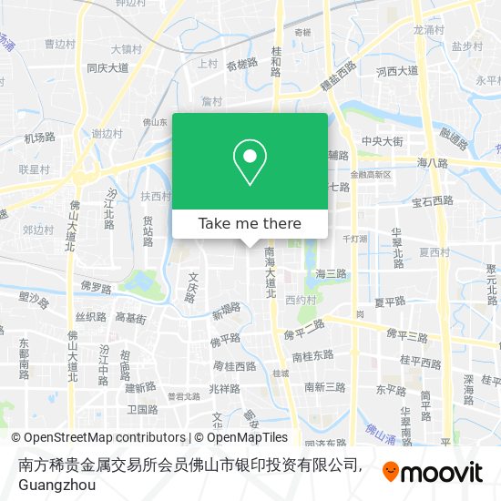 南方稀贵金属交易所会员佛山市银印投资有限公司 map