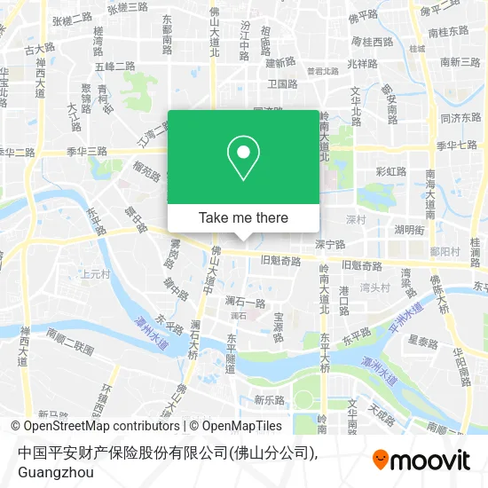 中国平安财产保险股份有限公司(佛山分公司) map