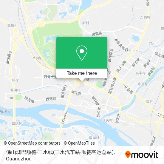 佛山城巴顺德-三水线(三水汽车站-顺德客运总站) map