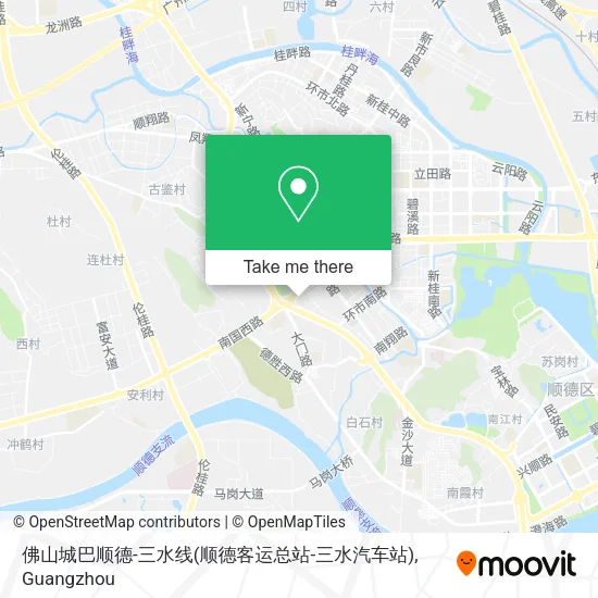 佛山城巴顺德-三水线(顺德客运总站-三水汽车站) map