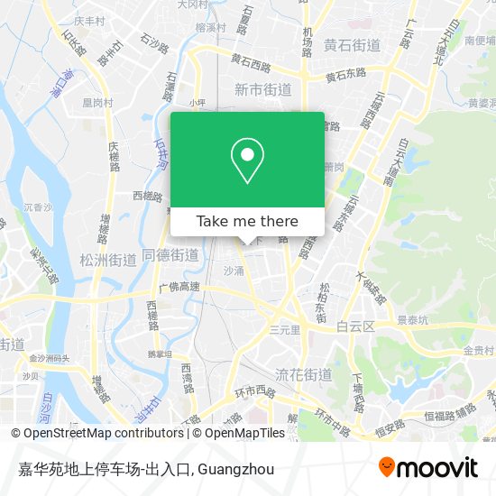 嘉华苑地上停车场-出入口 map