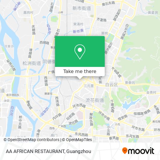 AA AFRICAN RESTAURANT map