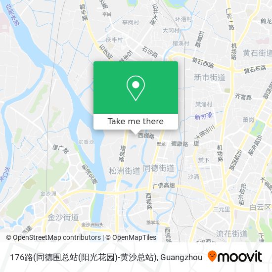 176路(同德围总站(阳光花园)-黄沙总站) map