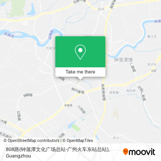 808路(钟落潭文化广场总站-广州火车东站总站) map