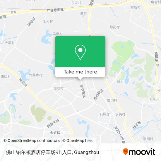 佛山铂尔顿酒店停车场-出入口 map
