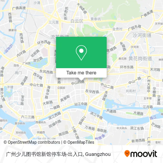 广州少儿图书馆新馆停车场-出入口 map