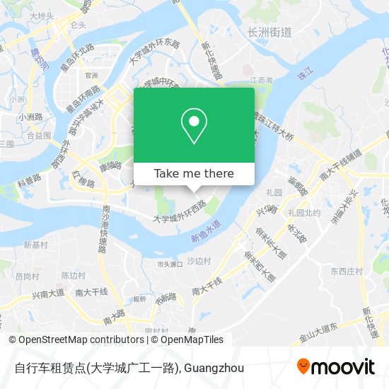 自行车租赁点(大学城广工一路) map
