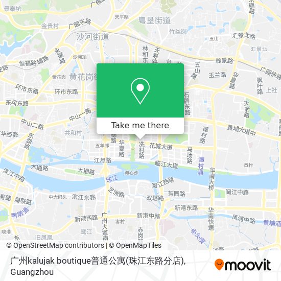 广州kalujak boutique普通公寓(珠江东路分店) map