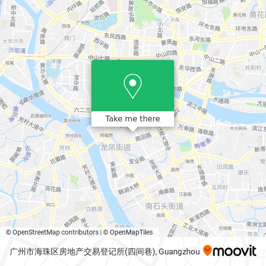 广州市海珠区房地产交易登记所(四间巷) map
