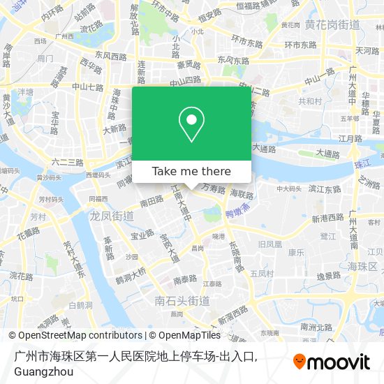 广州市海珠区第一人民医院地上停车场-出入口 map