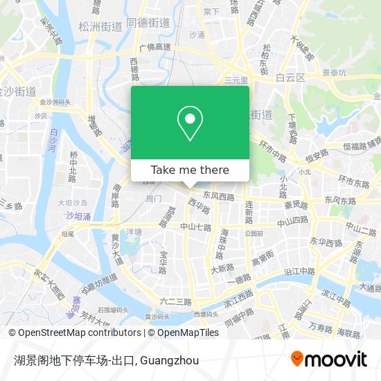湖景阁地下停车场-出口 map