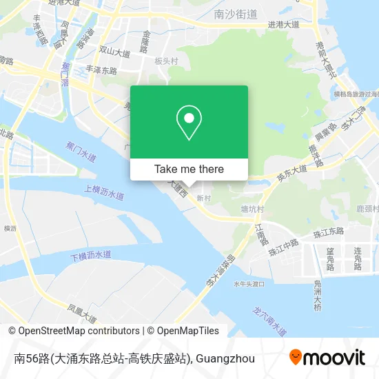南56路(大涌东路总站-高铁庆盛站) map