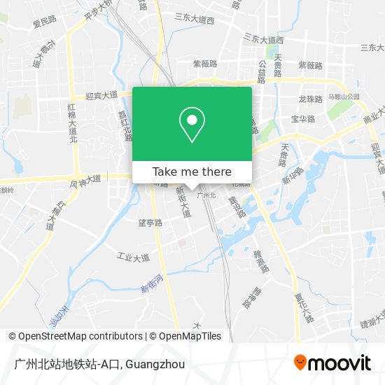 广州北站地铁站-A口 map
