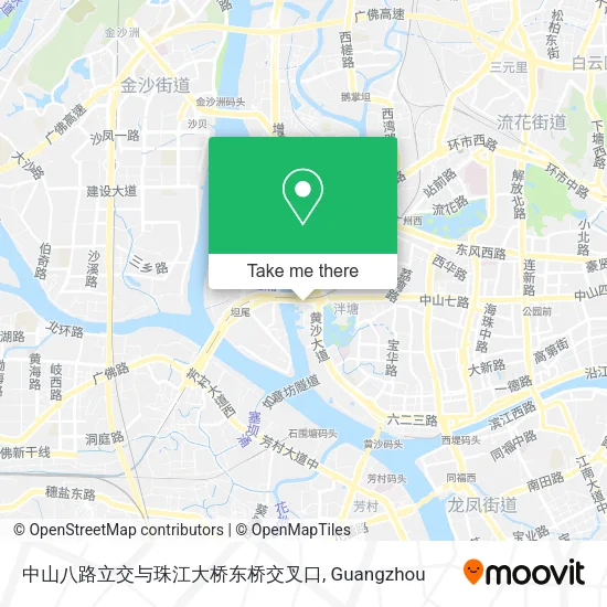 中山八路立交与珠江大桥东桥交叉口 map
