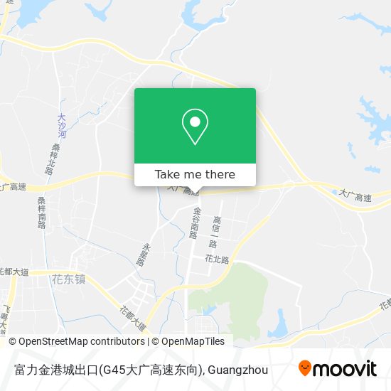 富力金港城出口(G45大广高速东向) map
