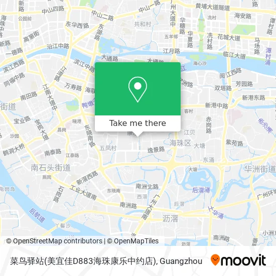 菜鸟驿站(美宜佳D883海珠康乐中约店) map