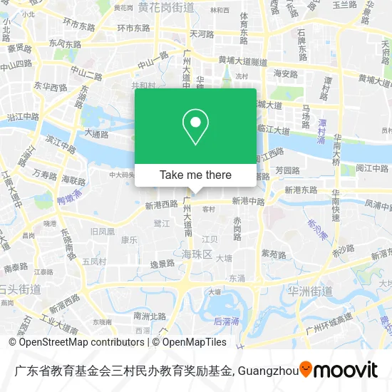 广东省教育基金会三村民办教育奖励基金 map