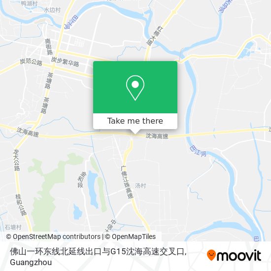 佛山一环东线北延线出口与G15沈海高速交叉口 map