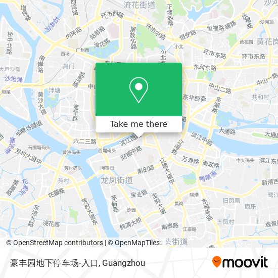 豪丰园地下停车场-入口 map
