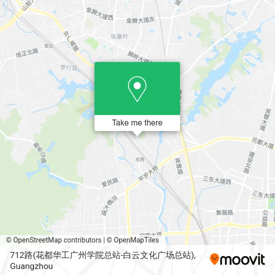 712路(花都华工广州学院总站-白云文化广场总站) map