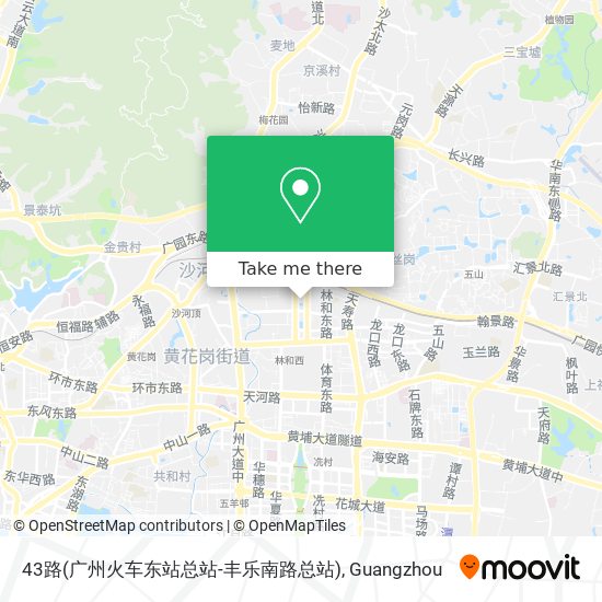 43路(广州火车东站总站-丰乐南路总站) map