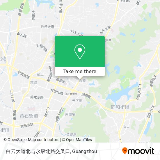 白云大道北与永康北路交叉口 map