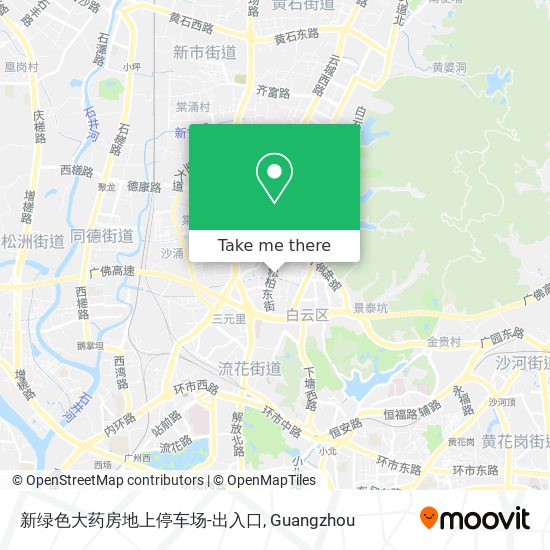 新绿色大药房地上停车场-出入口 map