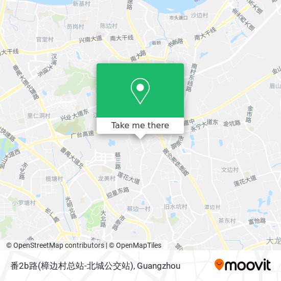 番2b路(樟边村总站-北城公交站) map