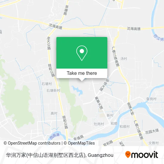 华润万家(中信山语湖别墅区西北店) map
