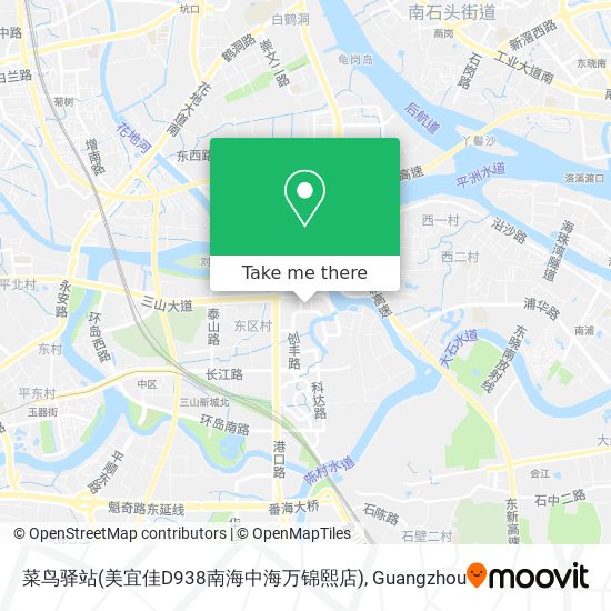 菜鸟驿站(美宜佳D938南海中海万锦熙店) map